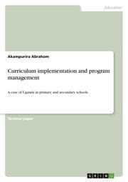 Cover von Curriculum implementation and program management