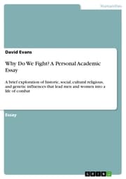 Cover von Why Do We Fight? A Personal Academic Essay