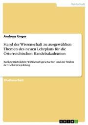 Cover von Stand der Wissenschaft zu ausgewählten Themen des neuen Lehrplans für die Österreichischen Handelsakademien