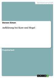 Cover von Aufklärung bei Kant und Hegel
