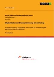 Cover von Möglichkeiten der Bilanzoptimierung für das Rating