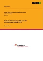 Cover von Deutsche Abkommenspolitik nach der Verhandlungsgrundlage 2013