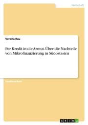 Cover von Per Kredit in die Armut. Über die Nachteile von Mikrofinanzierung in Südostasien