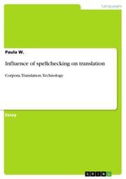 Cover von Influence of spellchecking on translation