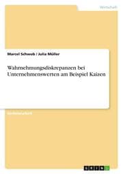 Cover von Wahrnehmungsdiskrepanzen bei Unternehmenswerten am Beispiel Kaizen