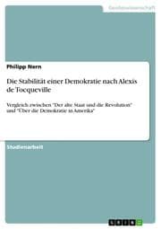 Cover von Die Stabilität einer Demokratie nach Alexis de Tocqueville