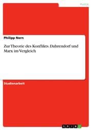 Cover von Zur Theorie des Konflikts. Dahrendorf und Marx im Vergleich