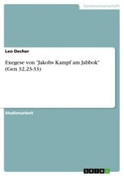 Cover von Exegese von 'Jakobs Kampf am Jabbok' (Gen 32,23-33)