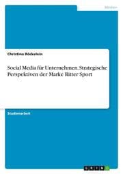Cover von Social Media für Unternehmen. Strategische Perspektiven der Marke Ritter Sport