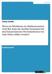 Cover von Wenn ein Tabuthema zur Mediensensation wird. Wie kann die mediale Faszination für den Tod prominenter Persönlichkeiten wie Lady Diana erklärt werden?