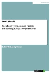 Cover von Social and Technological Factors Influencing Kenya's Organizations