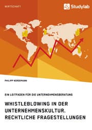 Cover von Whistleblowing in der Unternehmenskultur. Rechtliche Fragestellungen