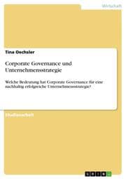 Cover von Corporate Governance und Unternehmensstrategie
