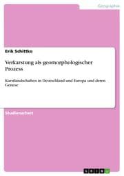 Cover von Verkarstung als geomorphologischer Prozess