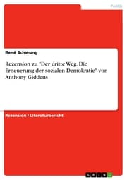 Cover von Rezension zu 'Der dritte Weg. Die Erneuerung der sozialen Demokratie' von Anthony Giddens