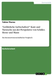 Cover von 'Gefährliche Liebschaften?' Kant und Nietzsche aus der Perspektive von Schiller, Hesse und Mann