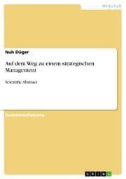 Cover von Auf dem Weg zu einem strategischen Management