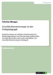 Cover von Geschlechterstereotype in der Frühpädagogik