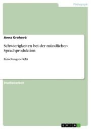 Cover von Schwierigkeiten bei der mündlichen Sprachproduktion