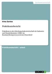 Cover von Praktikumsbericht