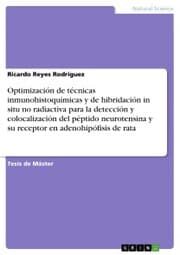 Cover von Optimización de técnicas inmunohistoquímicas y de hibridación in situ no radiactiva para la detección y colocalización del péptido neurotensina y su receptor en adenohipófisis de rata