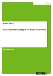 Cover von Gebäudeaufstockung in Stahlleichtbauweise