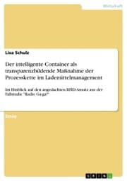Cover von Der intelligente Container als transparenzbildende Maßnahme der Prozesskette im Lademittelmanagement