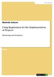 Cover von Using Registration for the Implementation of Projects