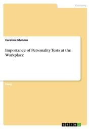 Cover von Importance of Personality Tests at the Workplace