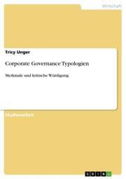 Cover von Corporate Governance Typologien
