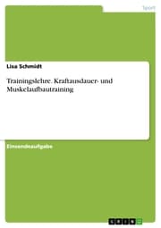 Cover von Trainingslehre. Kraftausdauer- und Muskelaufbautraining