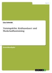 Cover von Trainingslehre. Kraftausdauer- und Muskelaufbautraining