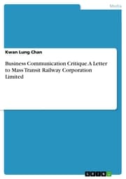 Cover von Business Communication Critique. A Letter to Mass Transit Railway Corporation Limited