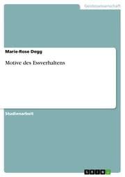 Cover von Motive des Essverhaltens