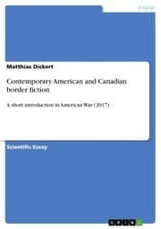 Cover von Contemporary American and Canadian border fiction