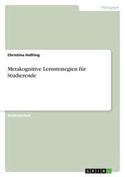Cover von Metakognitive Lernstrategien für Studierende
