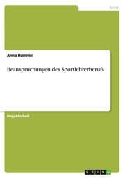 Cover von Beanspruchungen des Sportlehrerberufs