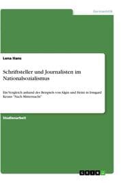 Cover von Schriftsteller und Journalisten im Nationalsozialismus