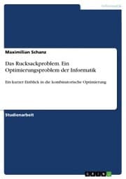 Cover von Das Rucksackproblem. Ein Optimierungsproblem der Informatik
