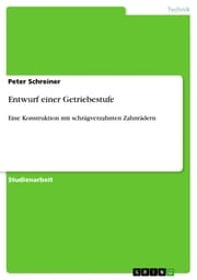 Cover von Entwurf einer Getriebestufe