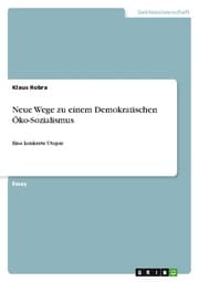 Cover von Neue Wege zu einem Demokratischen Öko-Sozialismus