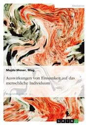 Cover von Auswirkungen von Einsamkeit auf das menschliche Individuum