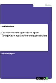 Cover von Gesundheitsmanagement im Sport. Übergewicht bei Kindern und Jugendlichen