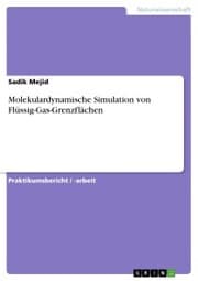 Cover von Molekulardynamische Simulation von Flüssig-Gas-Grenzflächen