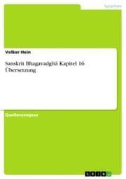 Cover von Sanskrit Bhagavadgita Kapitel 16 Übersetzung