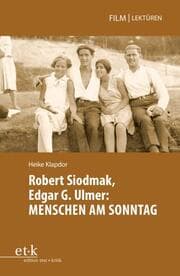Cover von Robert Siodmak, Edgar G. Ulmer: MENSCHEN AM SONNTAG