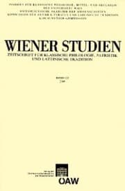 Cover von Wiener Studien. Zeitschrift für Klassische Philologie, Patristik und Lateinische Tradition / Wiener Studien Band 122/2009