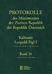 Cover von Protokolle des Ministerrates der Zweiten Republik, Kabinett Leopold Figl I
