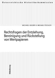 Cover von Rechtsfragen der Entziehung, Bereinigung und Rückstellung von Wertpapieren