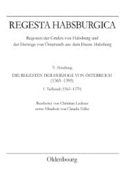 Cover von Regesten der Grafen von Habsburg und der Herzoge von Österreich aus dem Hause Habsburg